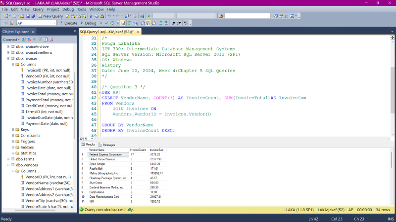 sql query